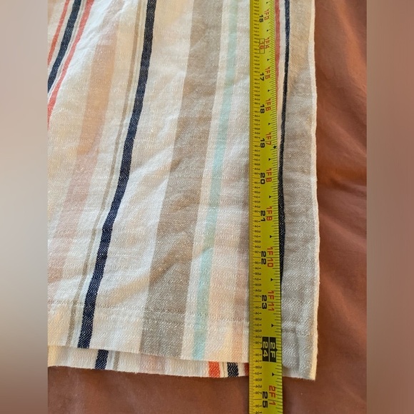 Jessica Simpson Stiped Linen Blend Pants Size XS Wide Leg Cropped Festival Boho - Picture 8 of 8